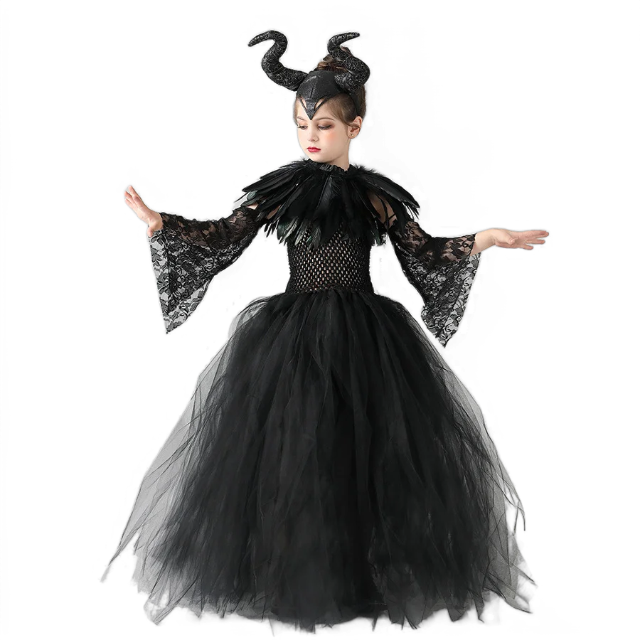 Dark Queen Halloween Girls Costume