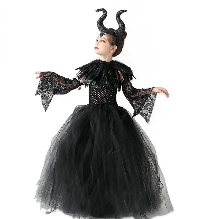 Dark Queen Halloween Girls Costume