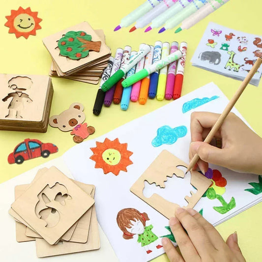 Kids Drawing Stencils Template