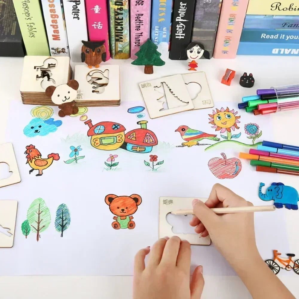 Kids Drawing Stencils Template