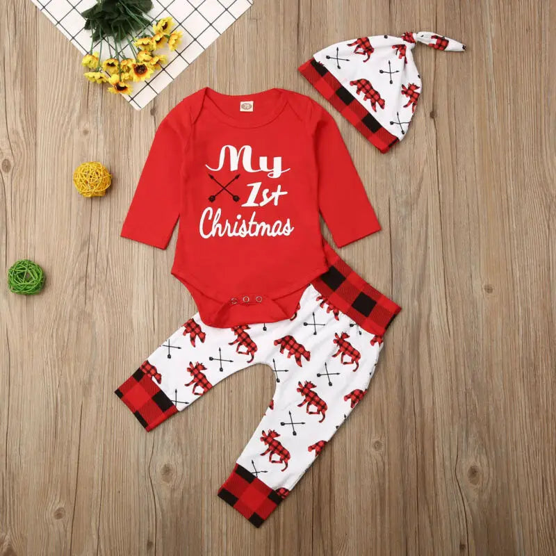 Baby First Christmas Clothing Set