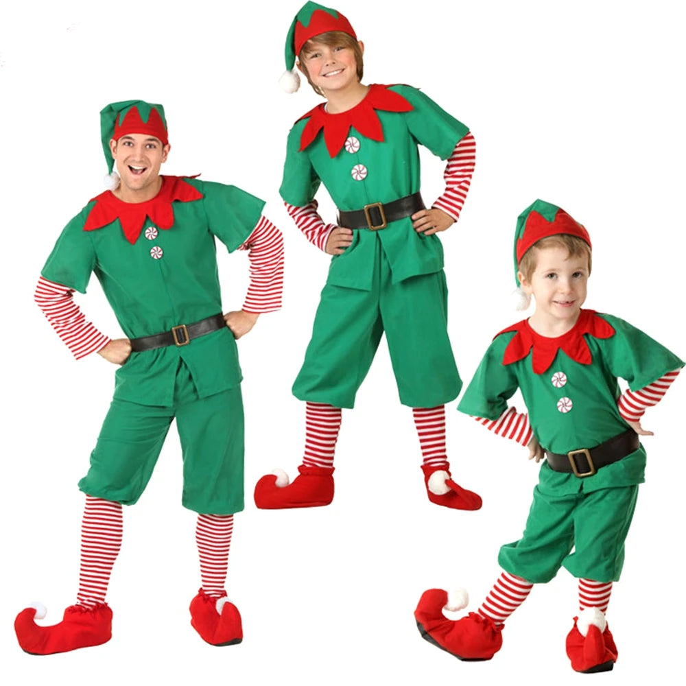 Kids Green Elf Christmas Costume