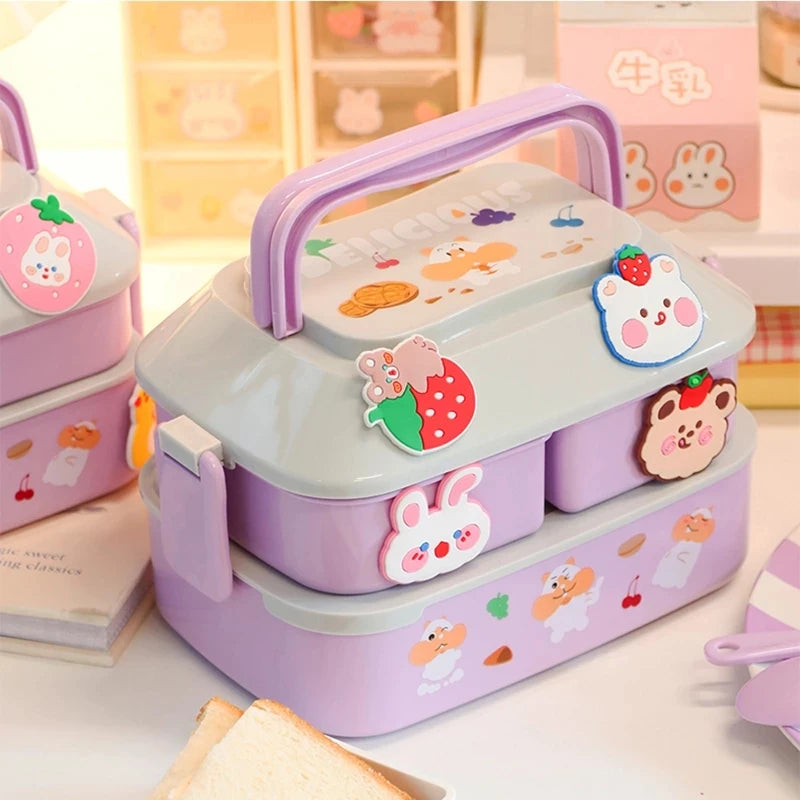 Cute Baby Lunch Box Multi Storage