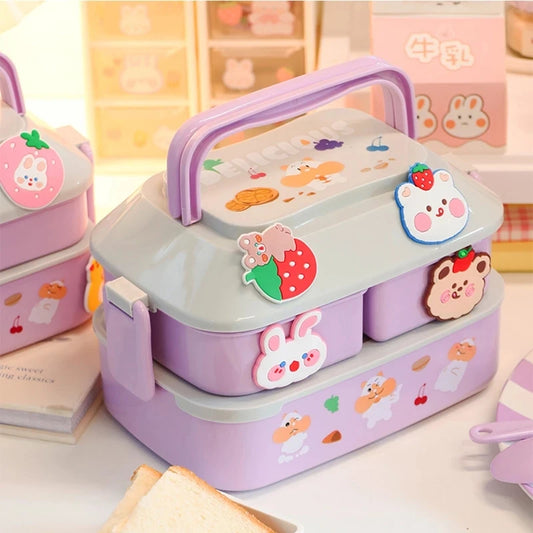 Cute Baby Lunch Box Multi Storage