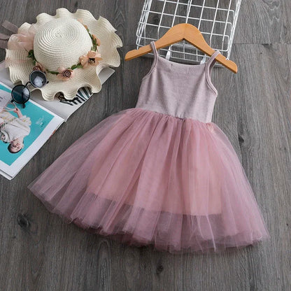 Summer Cute Girls Sequined Princess Dress