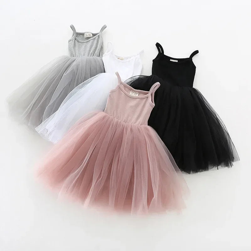 Summer Cute Girls Sequined Princess Dress