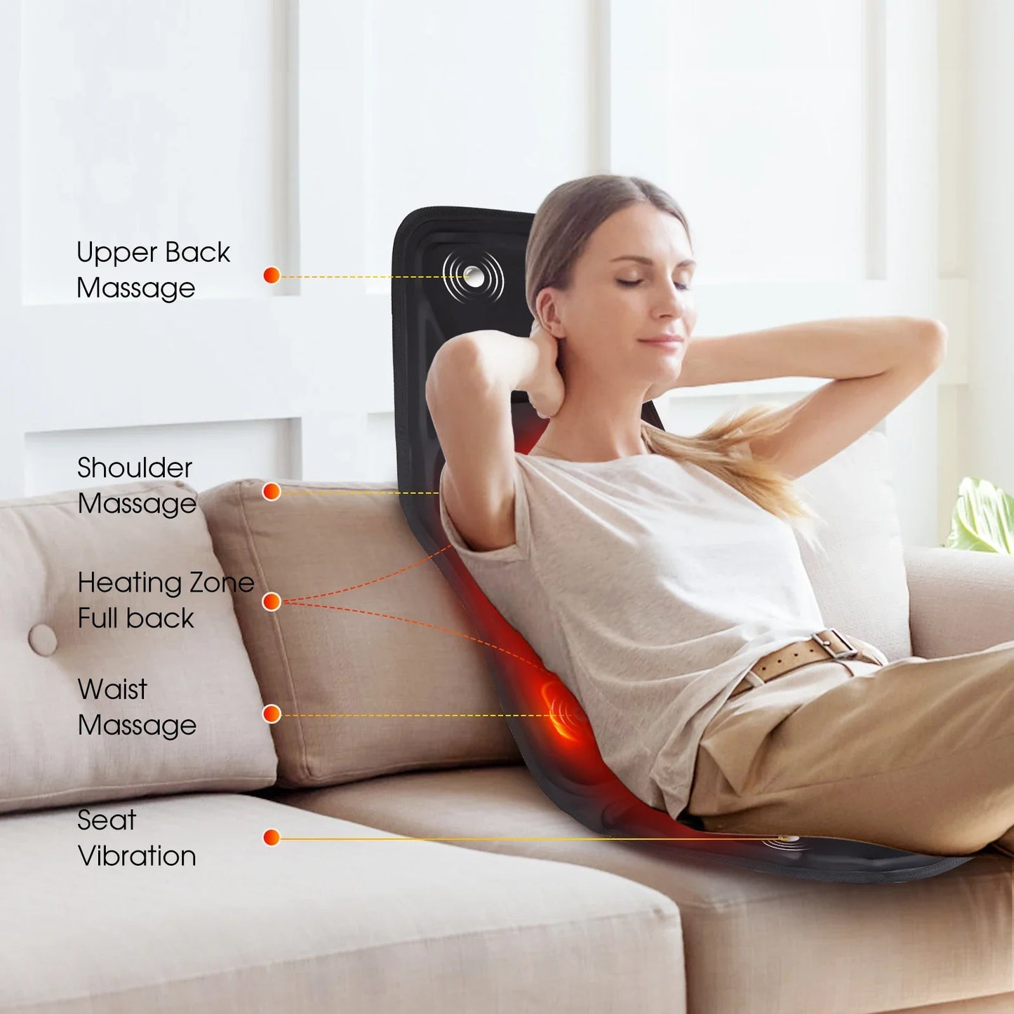 Electric Back And Full-Body Massage Chair Cushion