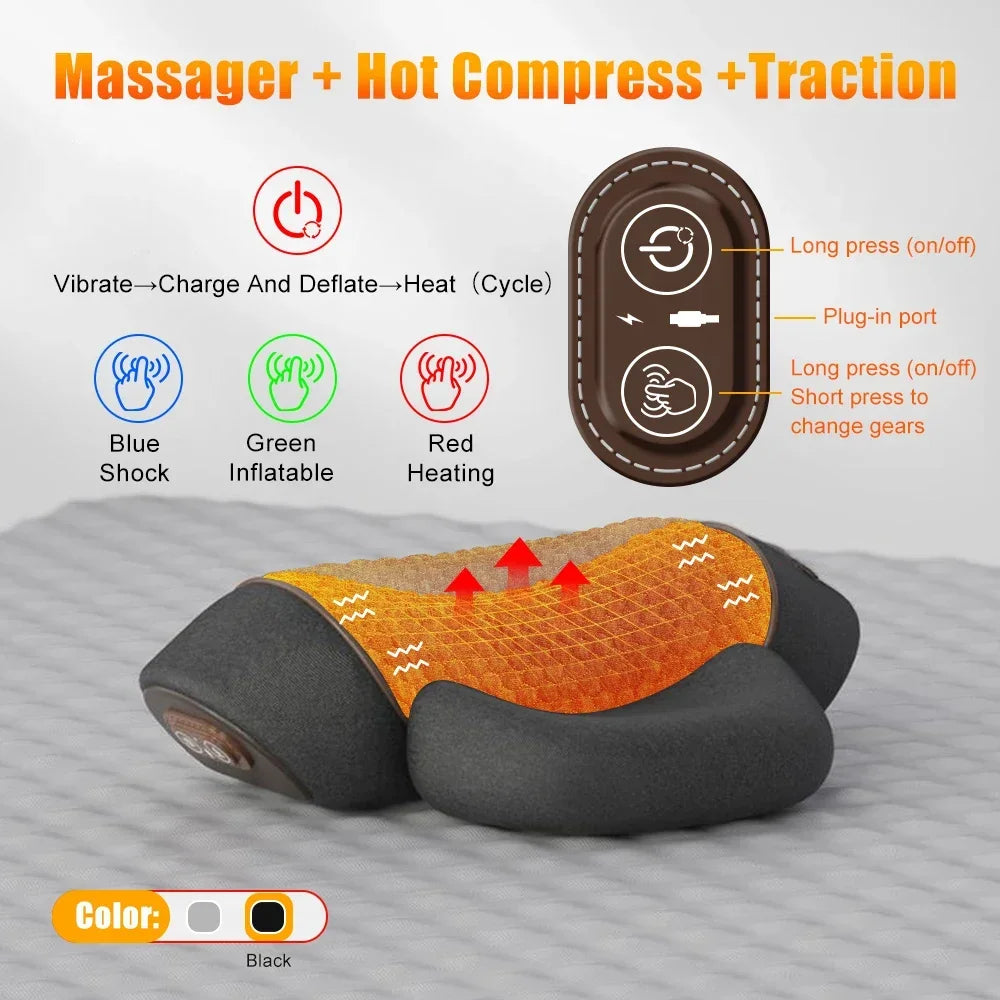 Neck Heated Massager Pillow