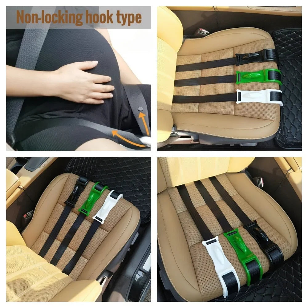 Woman pregnancy safety seatbelt