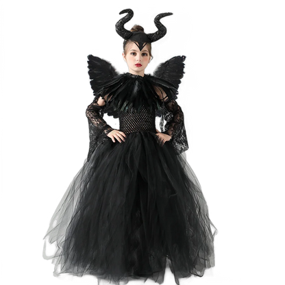 Dark Queen Halloween Girls Costume