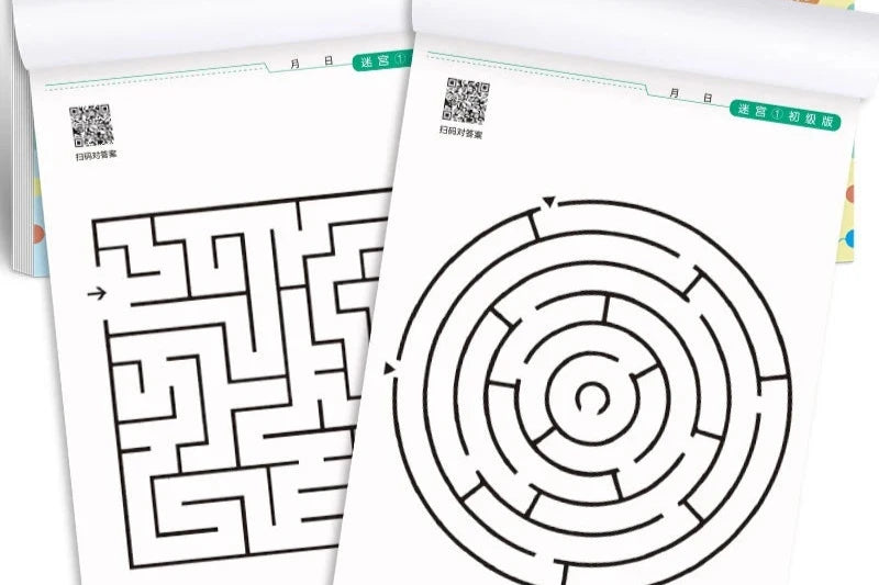 Kids Concentration Maze Training Book