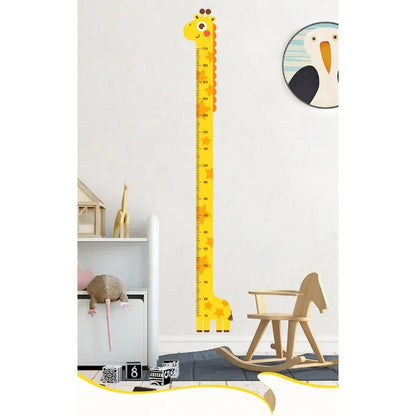 Baby Cartoon Animals Height Measure Wall Sticker