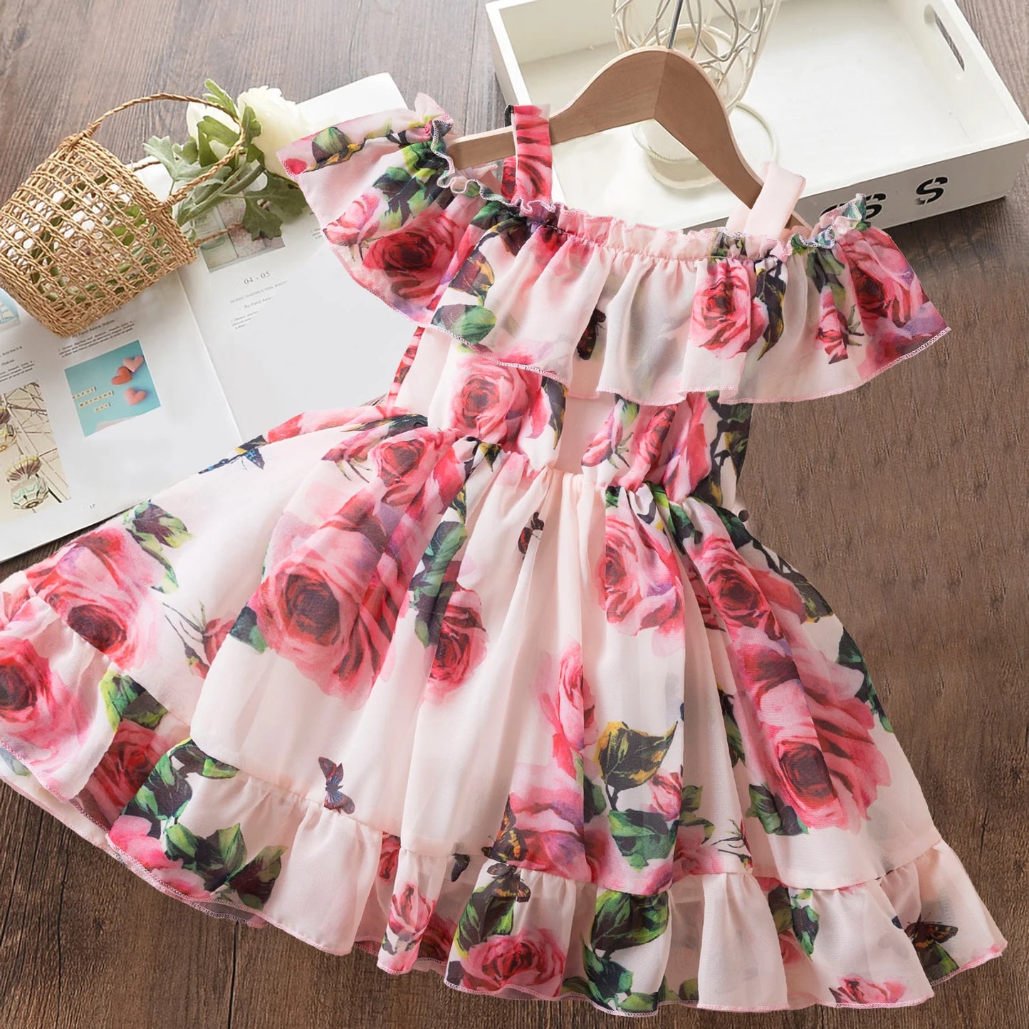 Summer Cute Girls Sequined Princess Dress