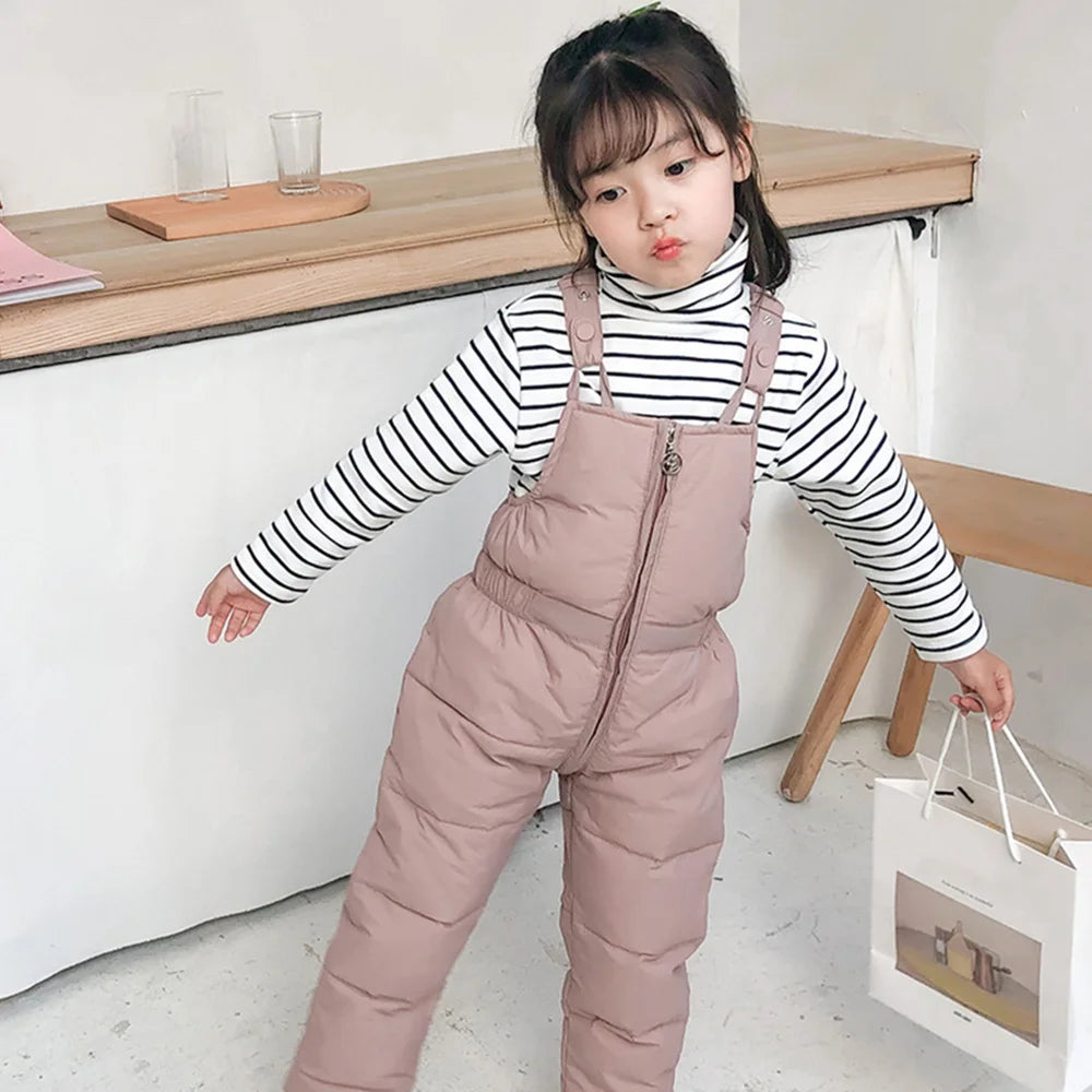 Winter Kids Warm Overalls