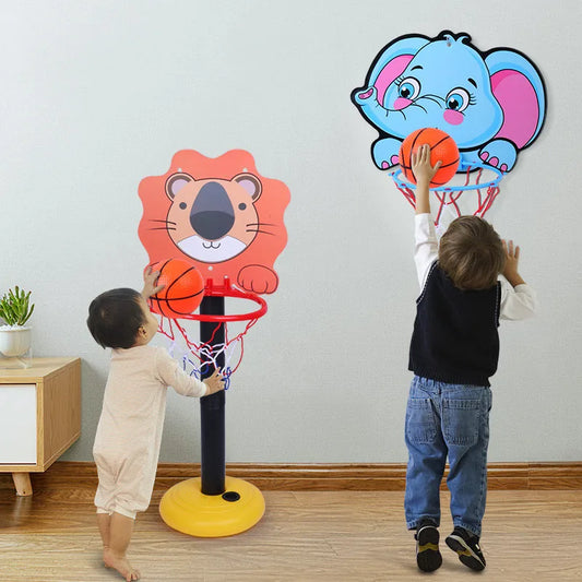 Kids Adjustable Cartoon Basketball Stands