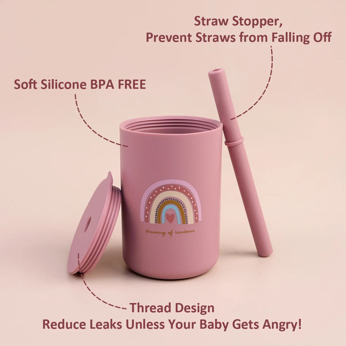 Baby Silicone Straw cup