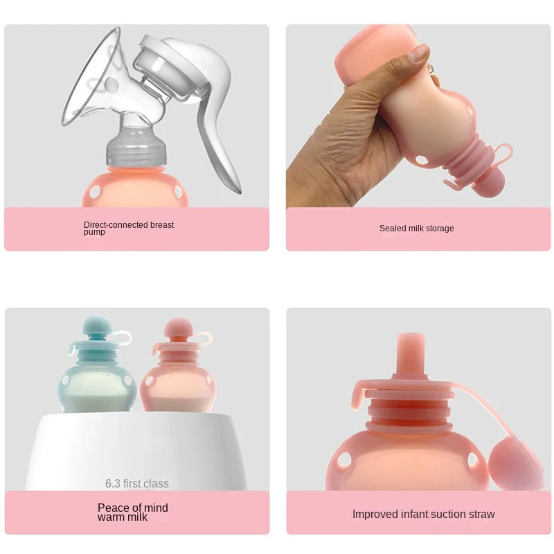 Baby Reusable Silicone Breast Milk Storage