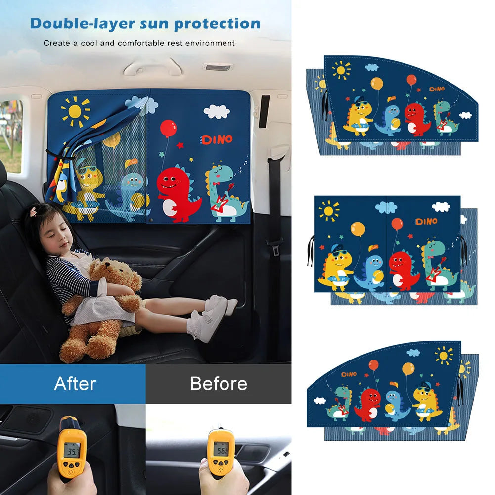 Kids Magnetic Car Window Shades