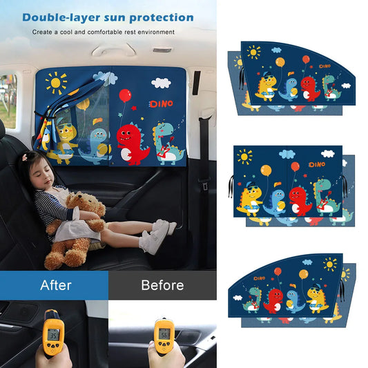 Kids Magnetic Car Window Shades