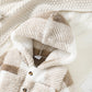 Baby Plaid Romper Hooded Long Sleeved JumpSuit