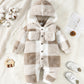 Baby Plaid Romper Hooded Long Sleeved JumpSuit