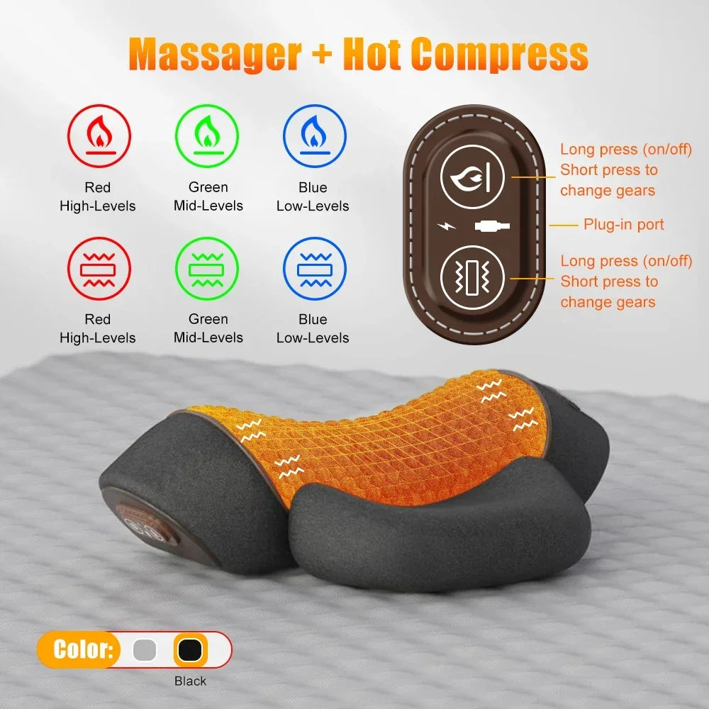 Neck Heated Massager Pillow