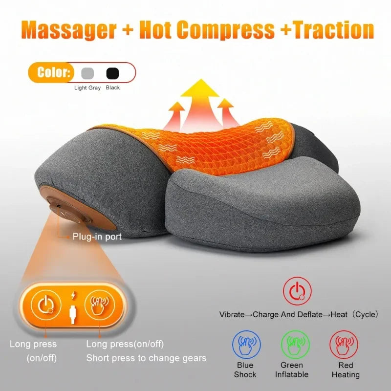 Neck Heated Massager Pillow